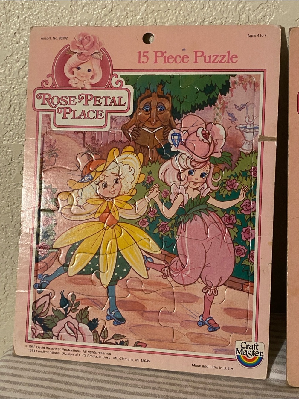 Vintage 1984 Rose Petal Place  3 pack of  Puzzles-Pink Floral Girl - Picture 5 of 6